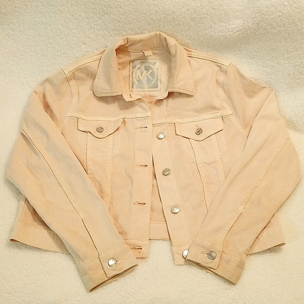 Michael Kors baby pink denim jacket